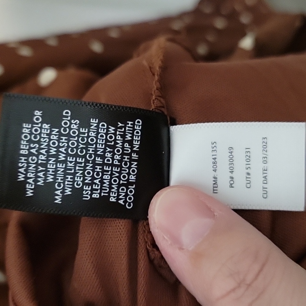 Torrid Brown Polka Dot Mini Faux Wrap Dress - Picture 11 of 16